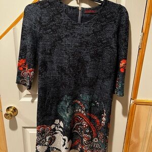 Black and Red Patterned Dress